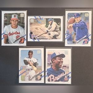 2021 Topps Short Print Photo Variation MLB Baseball Cards Hank Aaron Willie Mays